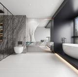 Giorbello Spazio Lazer White 4-in x 12-in Matte Porcelain Floor and Wall Tile (8-sq. ft/ Carton)