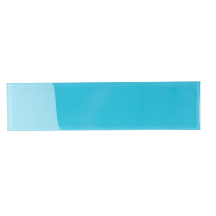 Apollo Tile Colorway Cerulean Blue 4-in x 16-in Glossy Glass Brick look Wall Tile product image