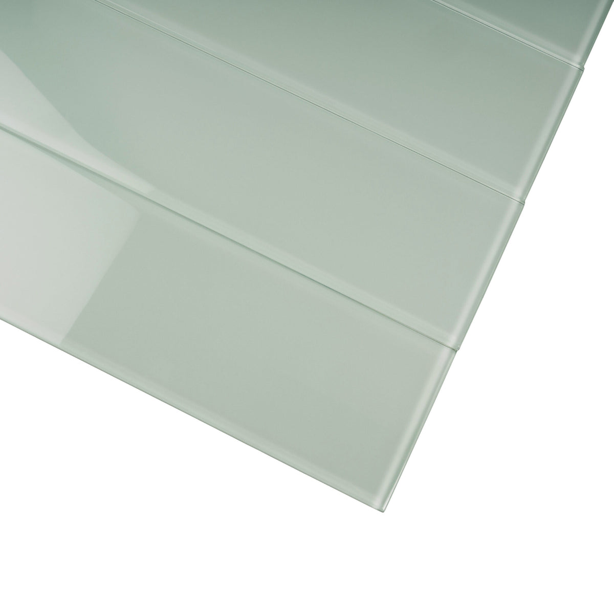 Apollo Tile (Sample) Wall Tile Cadet Blue 4-in x 6-in Glossy Glass Subway Wall Tile