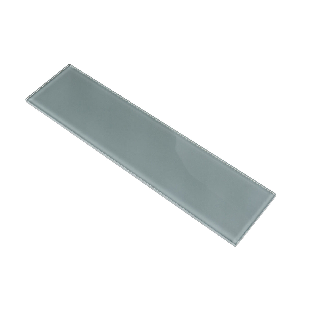 Apollo Tile (Sample) Wall Tile Stone Gray 4-in x 6-in Glossy Glass Subway Wall Tile
