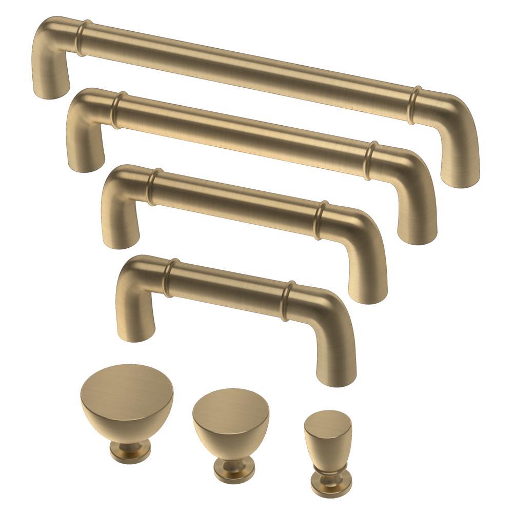 Izak 1-1/4 in. (31 mm) Champagne Bronze Cabinet Knob - Super Arbor