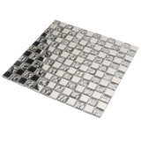 Apollo Tile (Sample) Elaina Steel Gray and Silver 4-in x 4-in Glossy Glass Uniform Squares Floor and Wall Tile