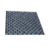 Apollo Tile (Sample) Elaina Blue and Black 4-in x 4-in Glossy Glass Uniform Squares Mosaic Floor and Wall Tile