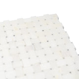 Apollo Tile Athens White 12-in x 12-in Polished Natural Stone Marble Basketweave Marble Look Floor and Wall Tile (4.83-sq. ft/ Carton)