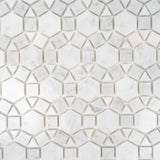 Apollo Tile (Sample) Athens White 4-in x 4-in Polished Marble Mixed Pattern Mosaic Wall Tile