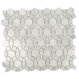 Apollo Tile (Sample) Athens White 4-in x 4-in Polished Marble Mixed Pattern Mosaic Wall Tile