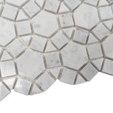 Apollo Tile (Sample) Athens White 4-in x 4-in Polished Marble Mixed Pattern Mosaic Wall Tile