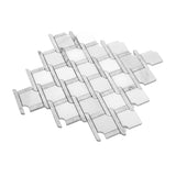 Apollo Tile (Sample) Athens White 4-in x 4-in Polished Marble Basketweave Mosaic Wall Tile