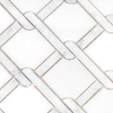Apollo Tile Athens White 11-in x 12-in Polished Natural Stone Marble Basketweave Marble Look Floor and Wall Tile (4.66-sq. ft/ Carton)