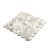Apollo Tile Athens White 12-in x 12-in Polished Natural Stone Marble Penny Round Marble Look Floor and Wall Tile (4.83-sq. ft/ Carton)