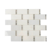Apollo Tile (Sample) White 4-in x 4-in Multi-finish Marble Brick Floor and Wall Tile