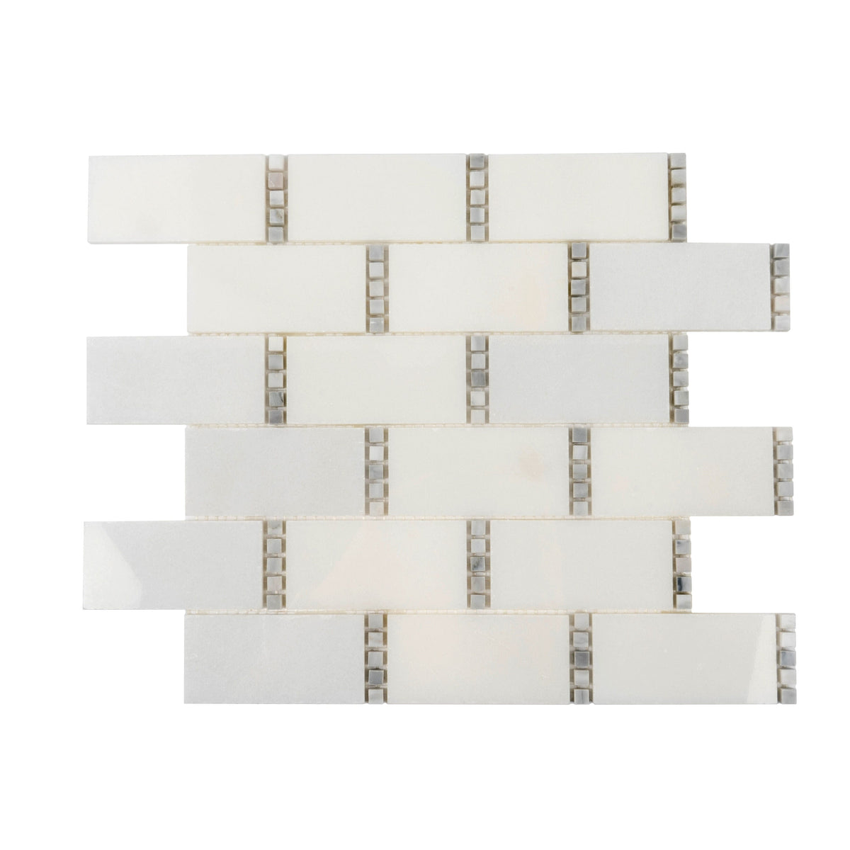 Apollo Tile White 1-1/2-in x 12-in Hand-painted Natural Stone Marble Brick Wall Tile (5.28-sq. ft/ Carton)