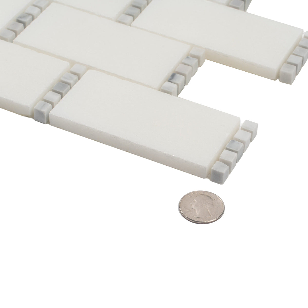 Apollo Tile White 1-1/2-in x 12-in Hand-painted Natural Stone Marble Brick Wall Tile (5.28-sq. ft/ Carton)