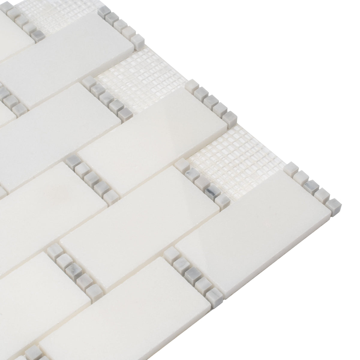 Apollo Tile (Sample) White 4-in x 4-in Multi-finish Marble Brick Floor and Wall Tile