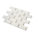 Apollo Tile White 1-1/2-in x 12-in Hand-painted Natural Stone Marble Brick Wall Tile (5.28-sq. ft/ Carton)