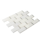 Apollo Tile White 1-1/2-in x 12-in Hand-painted Natural Stone Marble Brick Wall Tile (5.28-sq. ft/ Carton)