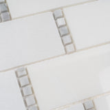 Apollo Tile White 1-1/2-in x 12-in Hand-painted Natural Stone Marble Brick Wall Tile (5.28-sq. ft/ Carton)