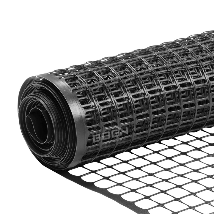 BOEN 100-ft x 4-ft 6-Gauge Black Plastic Extruded Mesh Rolled Fencing