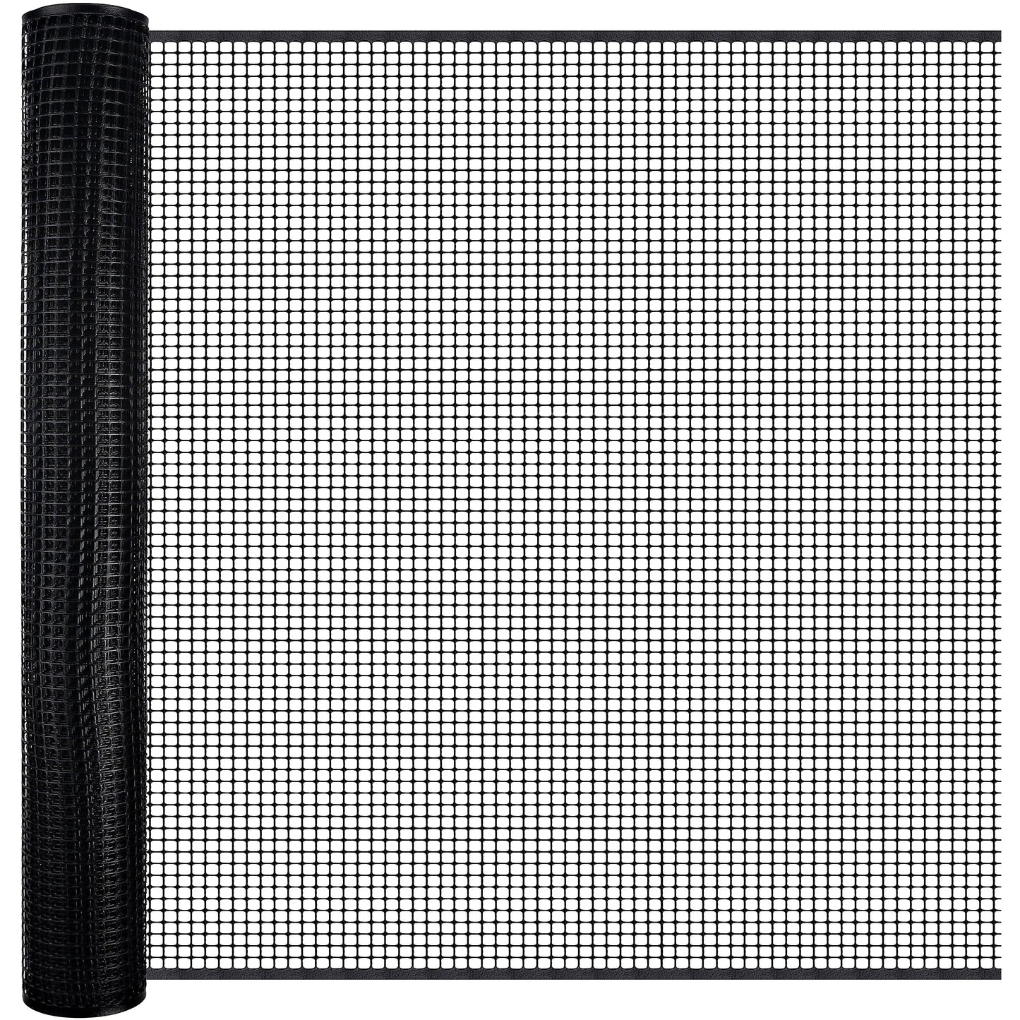 BOEN 25-ft x 3-ft 7-Gauge Black Plastic Extruded Mesh Rolled Fencing