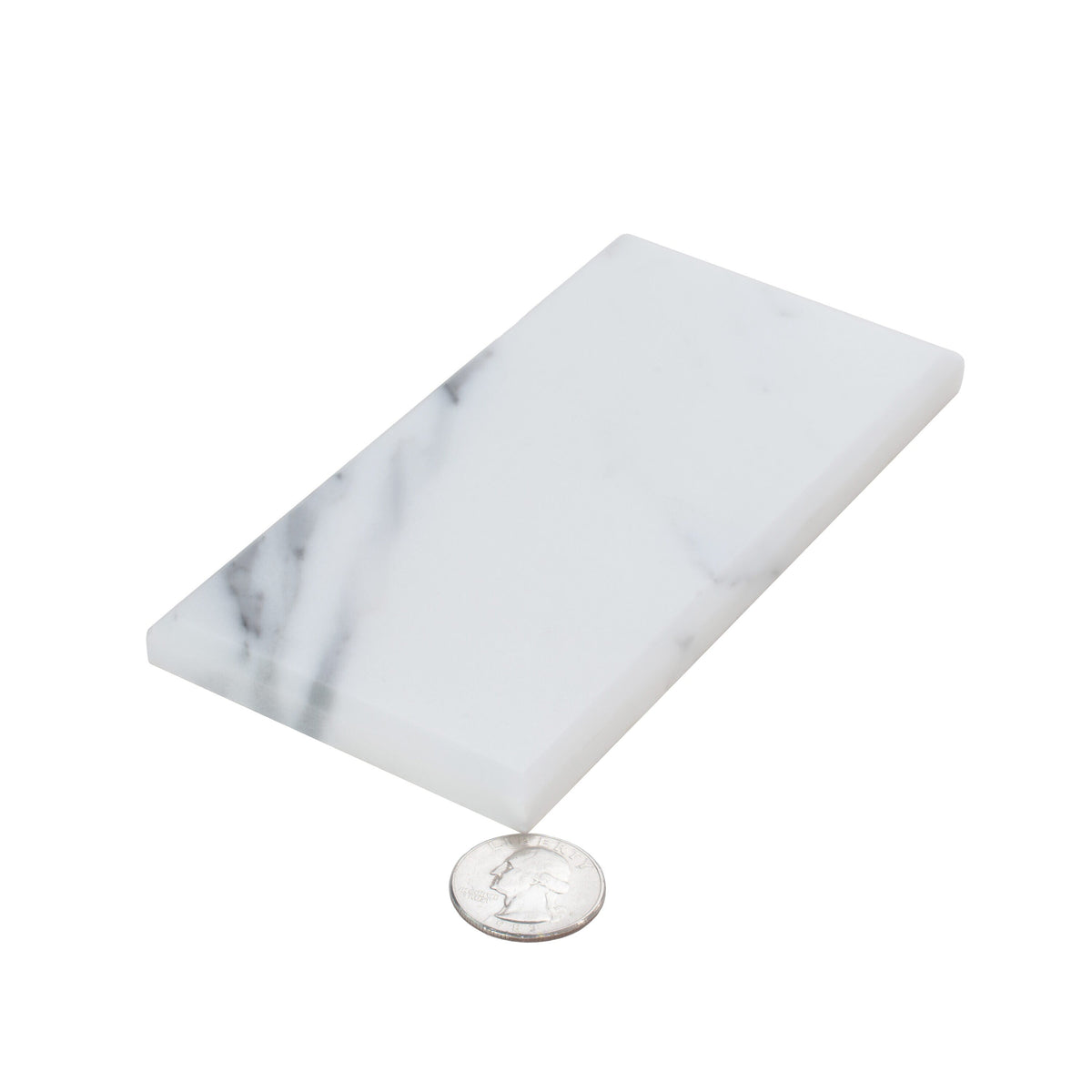 Apollo Tile (Sample) Wall Tile White 4-in x 4-in Polished Marble Subway Floor and Wall Tile