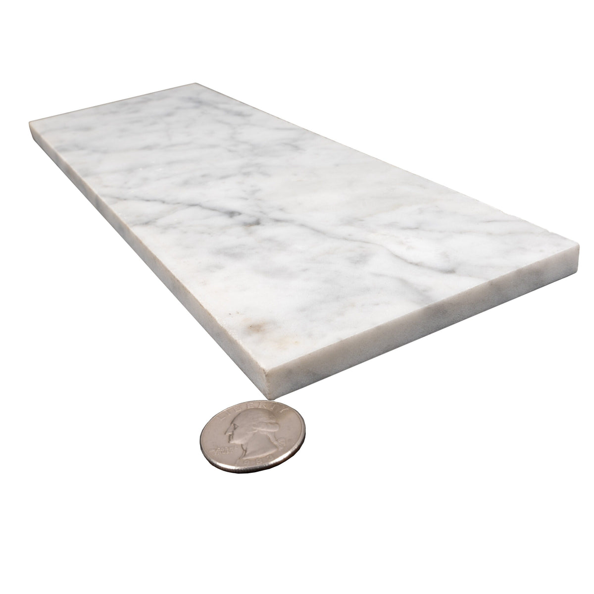 Apollo Tile White 4-in x 12-in Honed Natural Stone Marble Mixed Pattern Floor and Wall Tile (5-sq. ft/ Carton)
