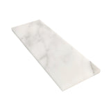 Apollo Tile (Sample) White, Grey 4-in x 12-in Honed Marble Floor and Wall Tile