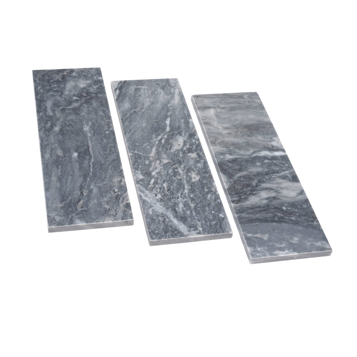 Apollo Tile (Sample) Floor and Wall Tile Gray 4-in x 4-in Polished Marble Subway Floor and Wall Tile