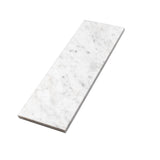 Apollo Tile White 4-in x 12-in Polished Natural Stone Marble Brick Wall Tile (5-sq. ft/ Carton)