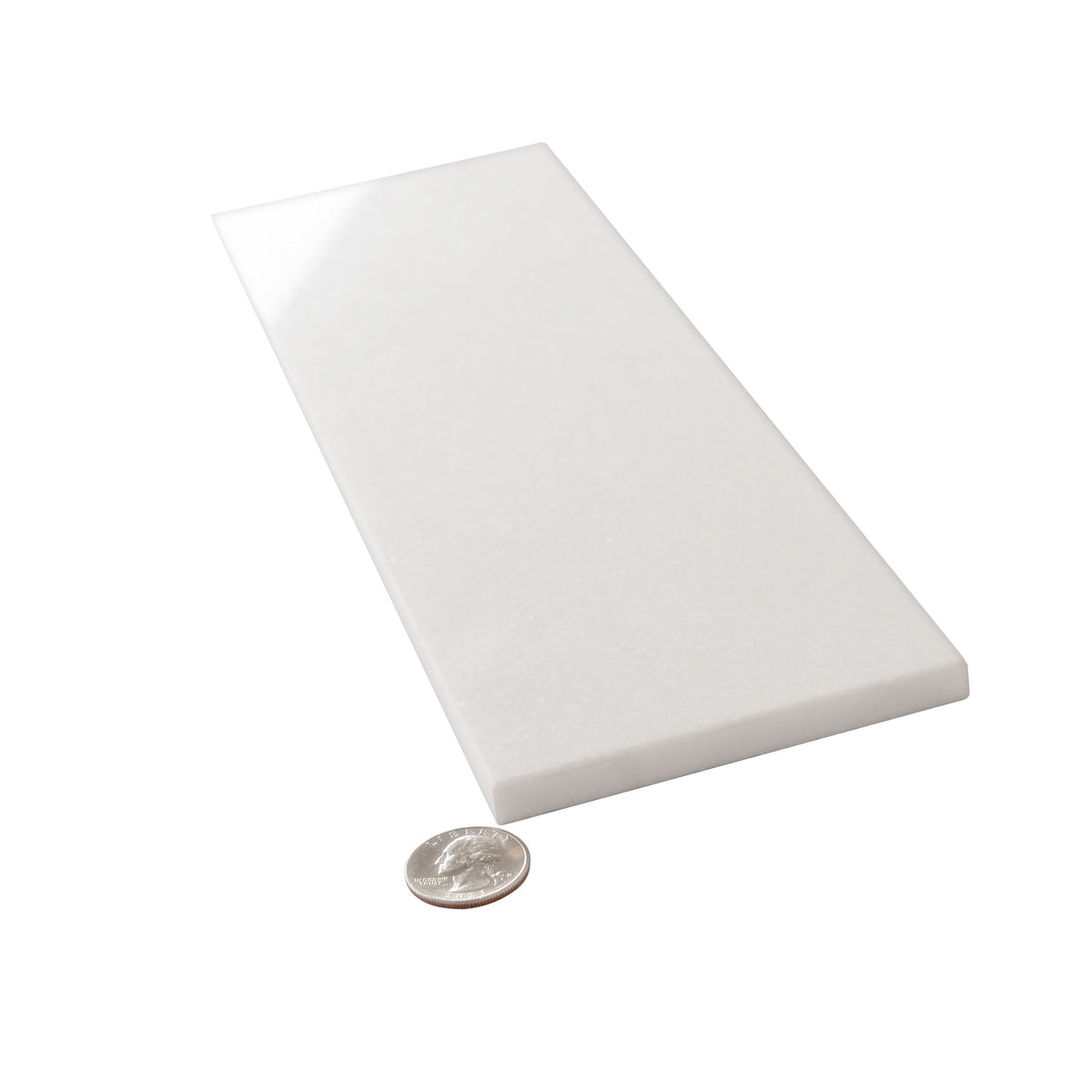 Apollo Tile (Sample) White 4-in x 12-in Polished Marble Floor and Wall Tile
