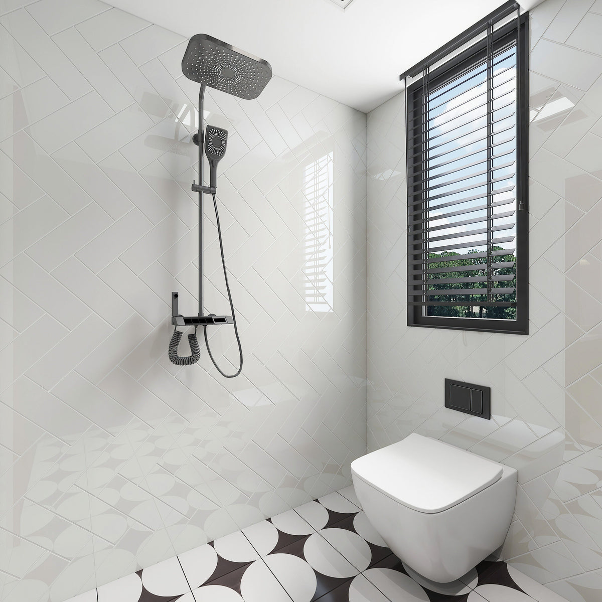 Giorbello Classic Premium Light Gray 4-in x 12-in Glossy Glass Subway Wall Tile (5-sq. ft/ Carton)