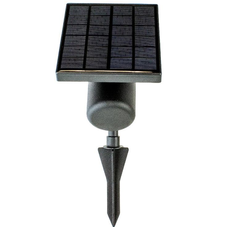 High Lumen Metal Solar Black Outdoor Integrated LED Landscape Spot Light (2-Pack)