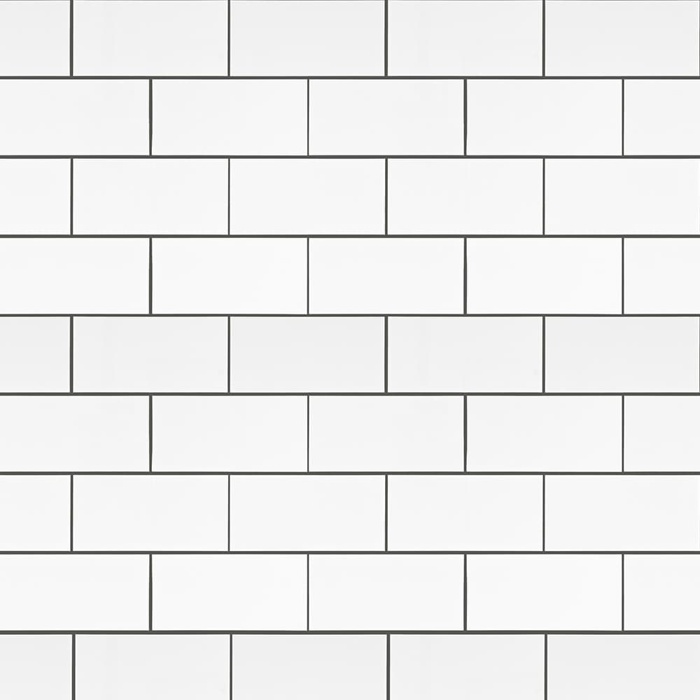 Peel&Stick Tile Whitestone White 12-in x 15-in Glossy Metal Subway Peel and stick Mosaic Wall Tile product image