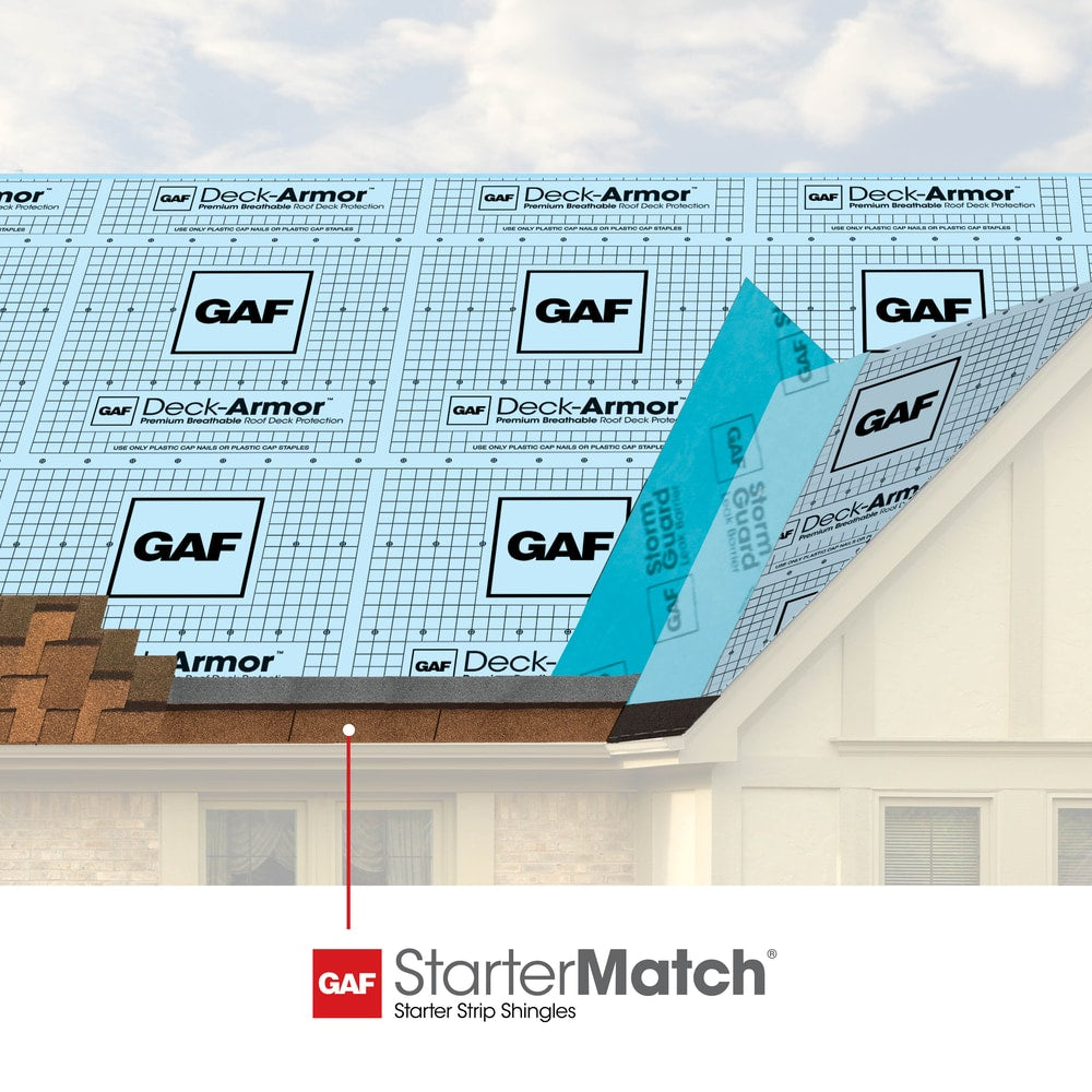 GAF StarterMatch Starter Strip Shingles – Black Oak – 60 Linear Feet per Bundle