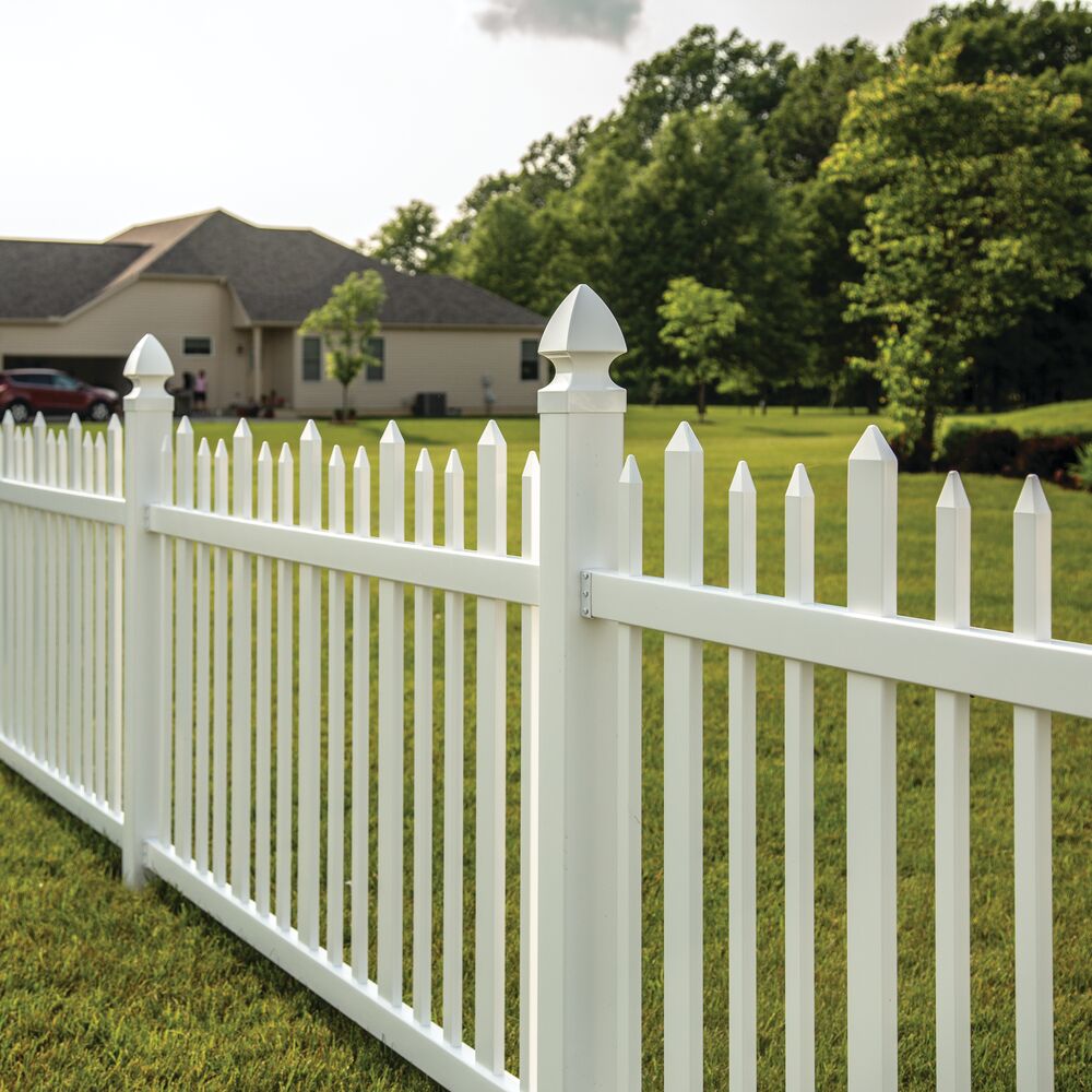 Freedom 5-in W x 5-in L White Vinyl Fence Post Cap- Fits Common Post Measurement: 5-in x 5-in