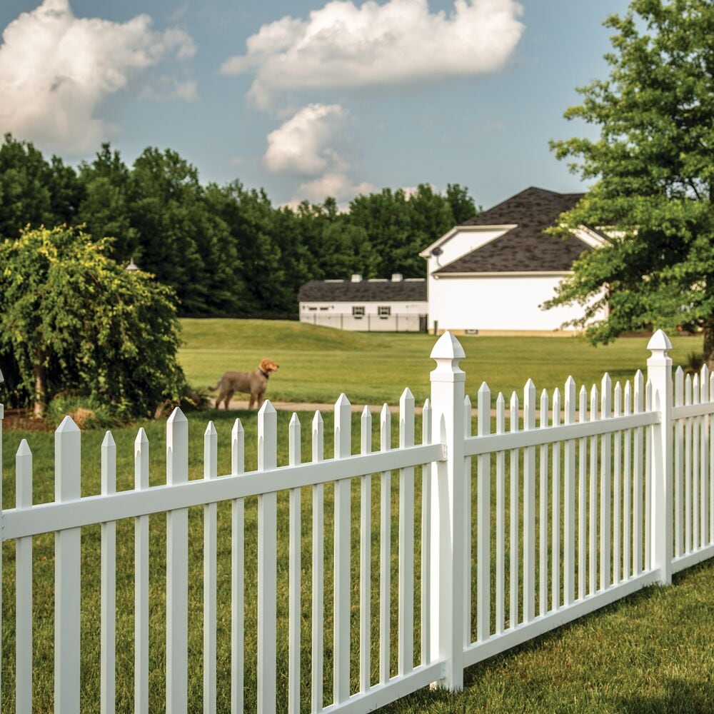 Freedom 5-in W x 5-in L White Vinyl Fence Post Cap- Fits Common Post Measurement: 5-in x 5-in