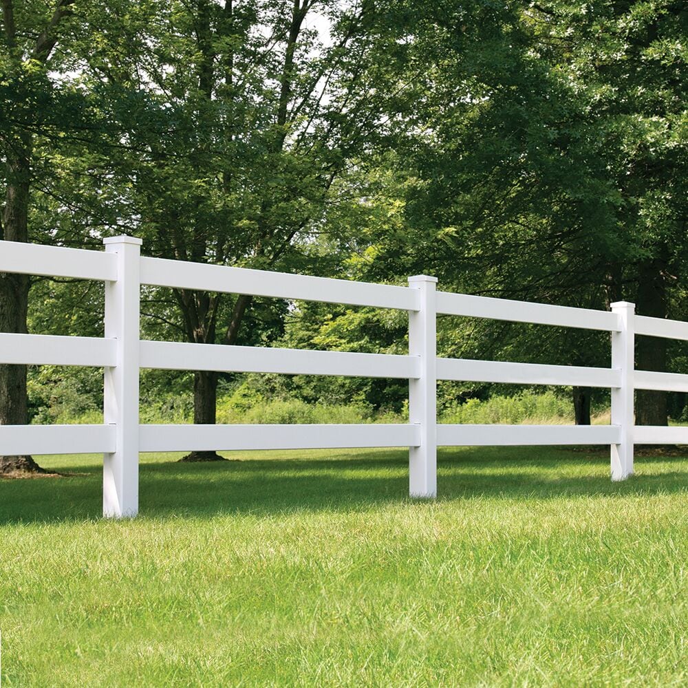 Freedom Post and Rail 5-ft H x 5-in W White Vinyl End Fence Post (Unassembled)
