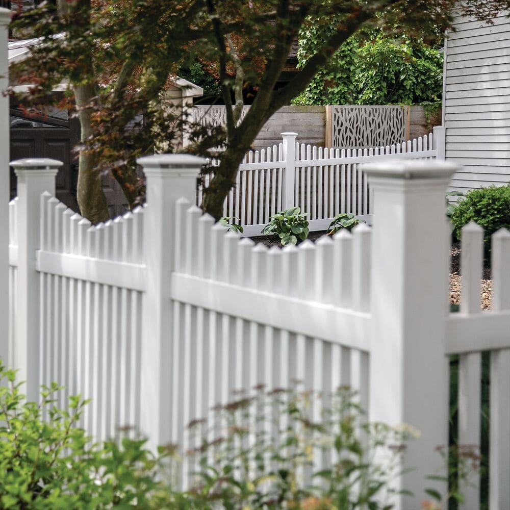Freedom Keswick 7-ft H x 5-in W White Vinyl End Fence Post (Unassembled)