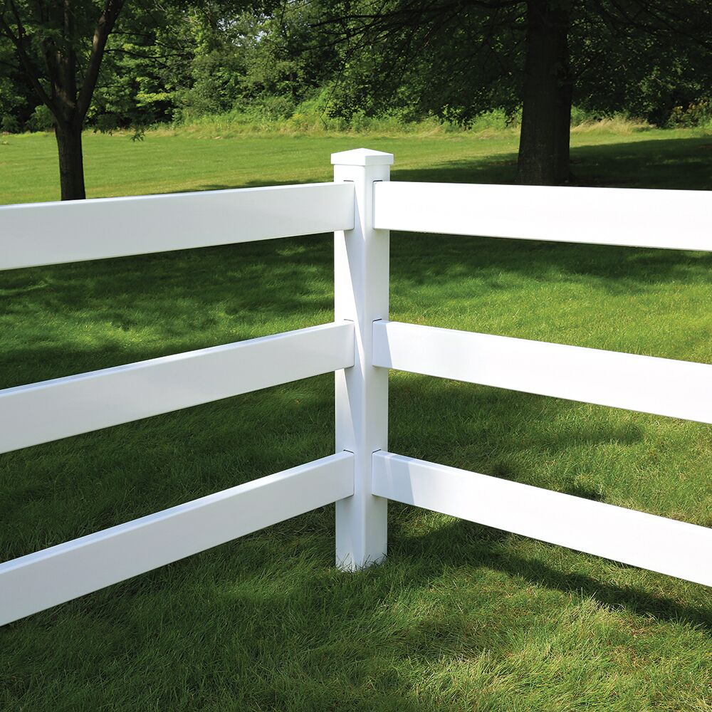 Freedom Post and Rail 5-ft H x 5-in W White Vinyl End Fence Post (Unassembled)