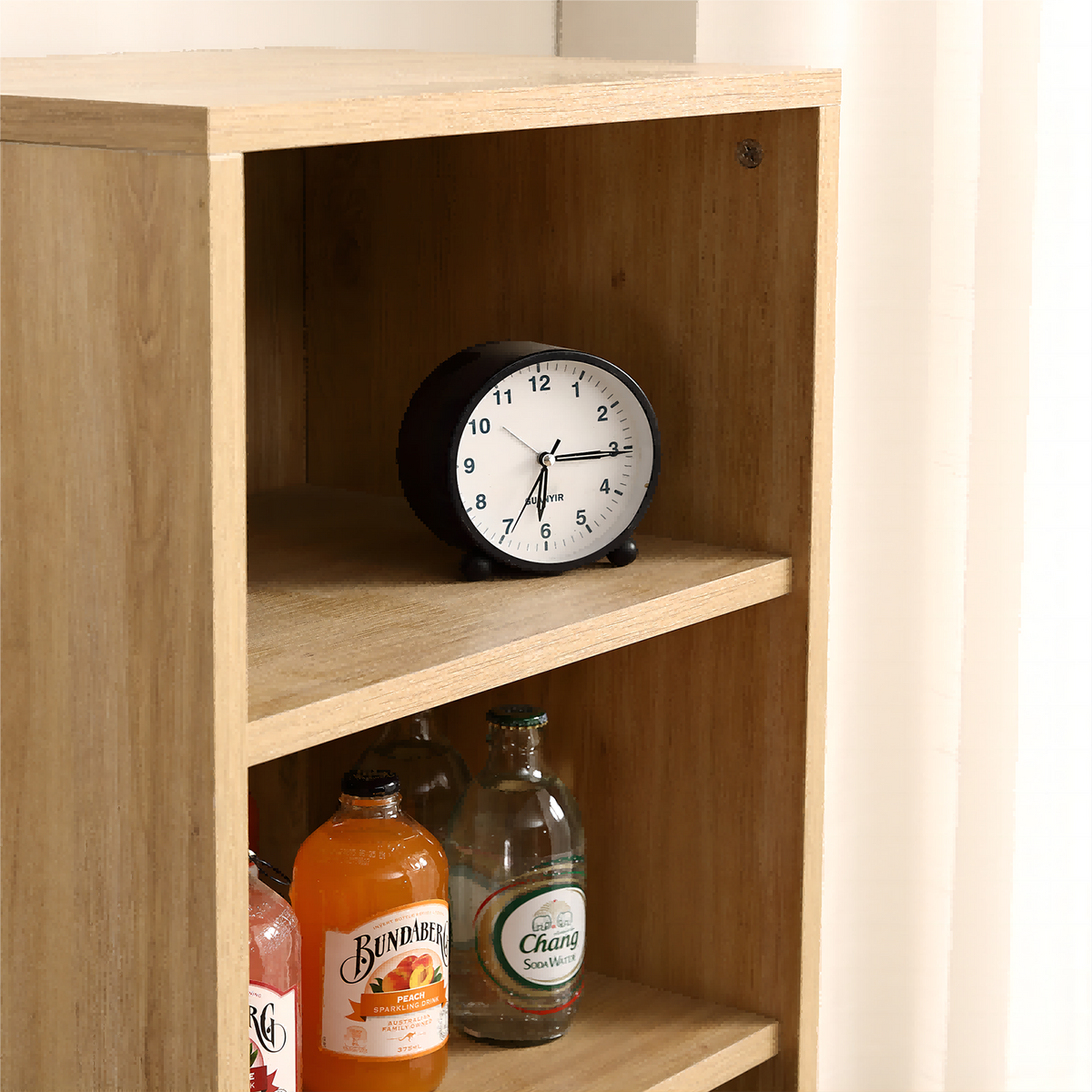 GZMR Rattan Mesh Side Cabinet Contemporary/Modern Oak Wood Sideboard