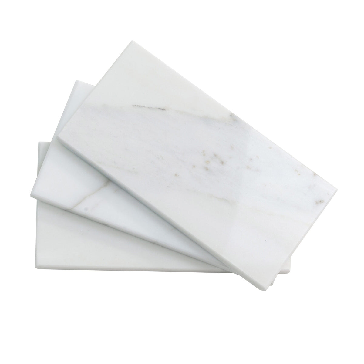 Apollo Tile (Sample) Floor and Wall Tile White 3-in x 6-in Polished Marble Subway Floor and Wall Tile