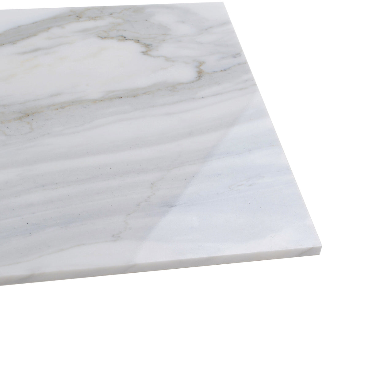 Apollo Tile (Sample) Floor and Wall Tile White and Gray 4-in x 4-in Honed Marble Subway Floor and Wall Tile