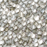 Apollo Tile (Sample) Bijou Gray 4-in x 4-in Honed Glass Pebble Mosaic Floor and Wall Tile