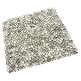 Apollo Tile (Sample) Bijou Gray 4-in x 4-in Honed Glass Pebble Mosaic Floor and Wall Tile
