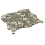 Apollo Tile Nirvana Brown 12-in x 12-in Glossy Glass Circular Patterned Wall Tile (4.67-sq. ft/ Carton)
