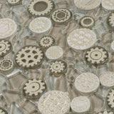 Apollo Tile Nirvana Brown 12-in x 12-in Glossy Glass Circular Patterned Wall Tile (4.67-sq. ft/ Carton)