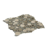 Apollo Tile Nirvana Brown 12-in x 12-in Glossy Glass Circular Patterned Wall Tile (4.67-sq. ft/ Carton)