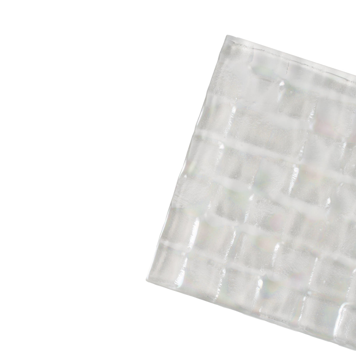 Apollo Tile (Sample) Colorway Pearl White 3-in x 12-in Multi-finish Glass Subway Wall Tile