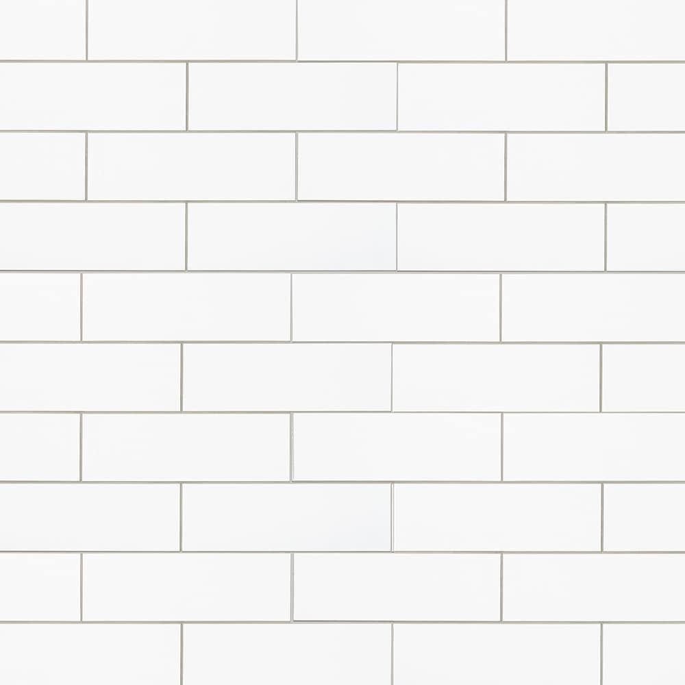 Peel&Stick Tile Silhouette White 12-in x 24-in Glossy PVC Subway Peel and stick Mosaic Wall Tile product image