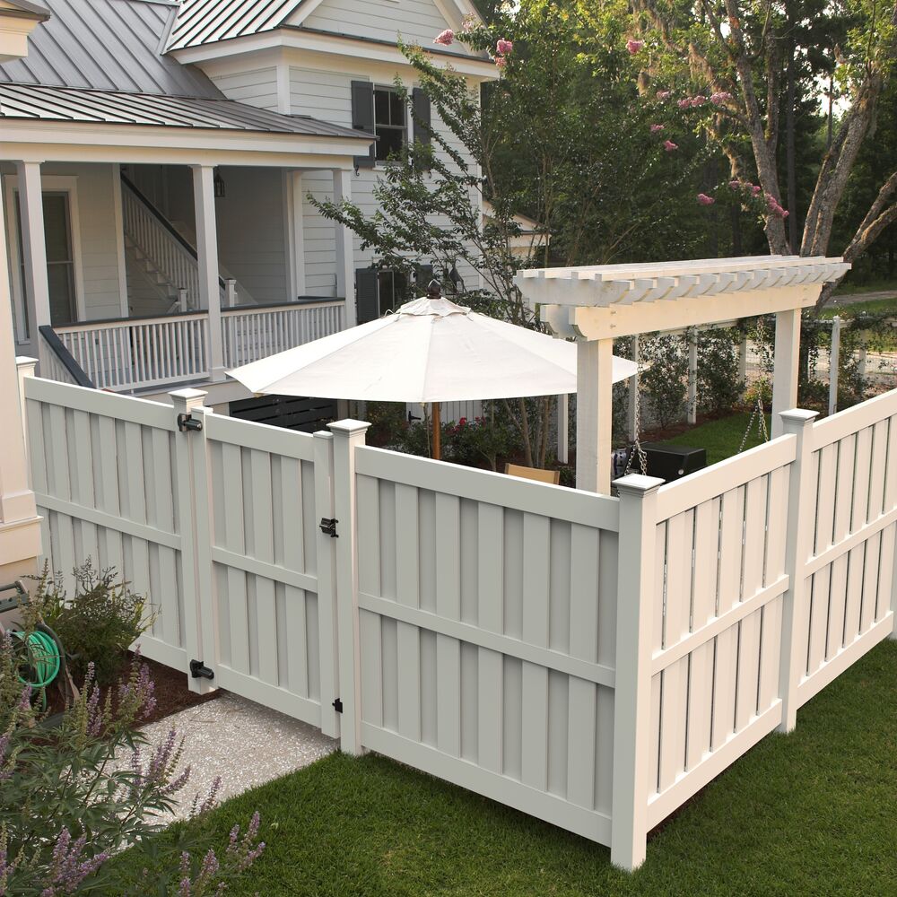 Freedom Oakworth 6-ft H x 6-ft W White Privacy Vinyl Fence Panel (Unassembled)