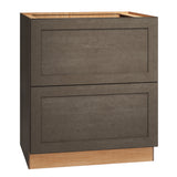 Diamond Express Jamestown 30-in W x 34.5-in H x 24-in D Colt Brown 2-Drawer Base Fully Assembled Plywood Cabinet (Recessed Panel Shaker Style)